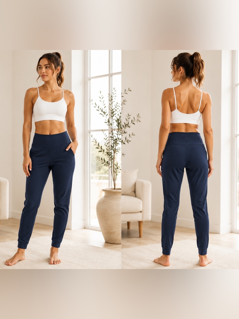 Spider High-Rise Black Women's Joggers “Legging Alternative” size Med EUC